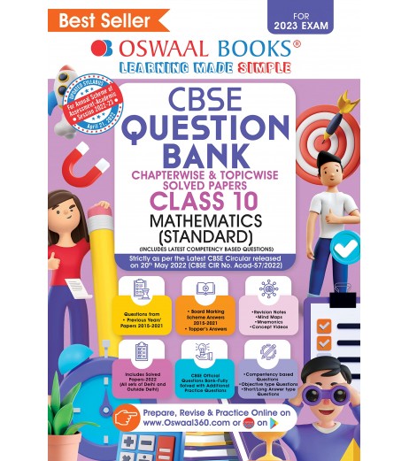Oswaal CBSE Question Bank Class 10 Mathematics | Latest Edition CBSE Class 10 - SchoolChamp.net